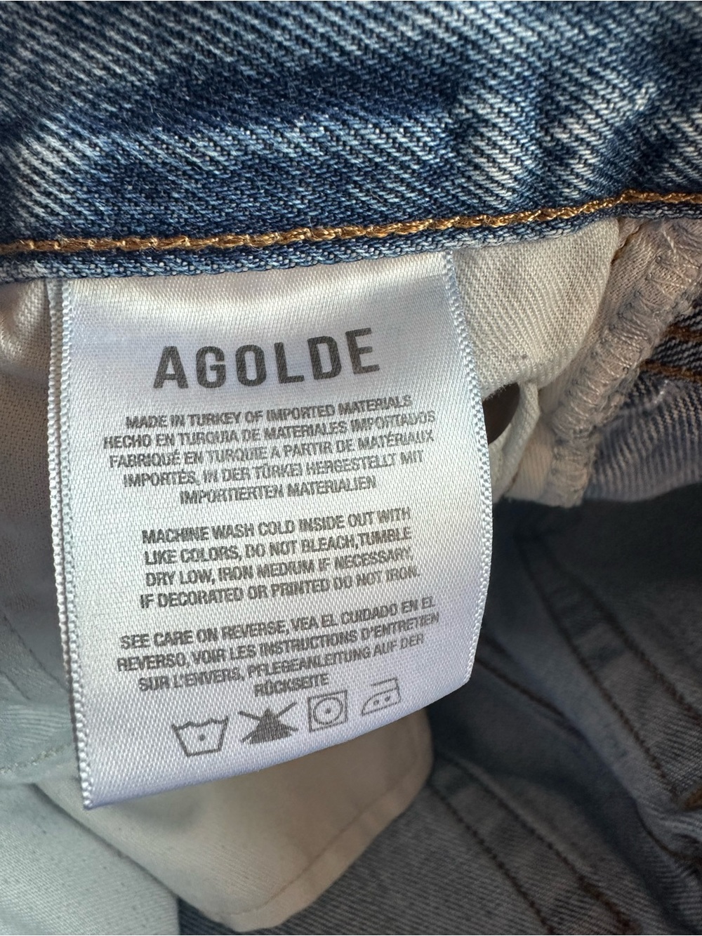 AGOLDE Parker vintage cut off shorts organic cotton Aritzia distressed size 25 - Picture 3 of 9